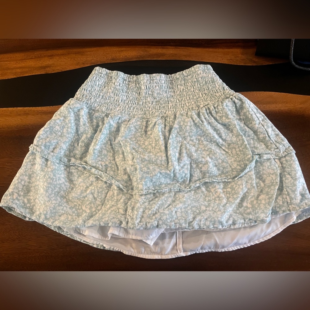 Abercrombie Kids Light Gray Smocked Skirt